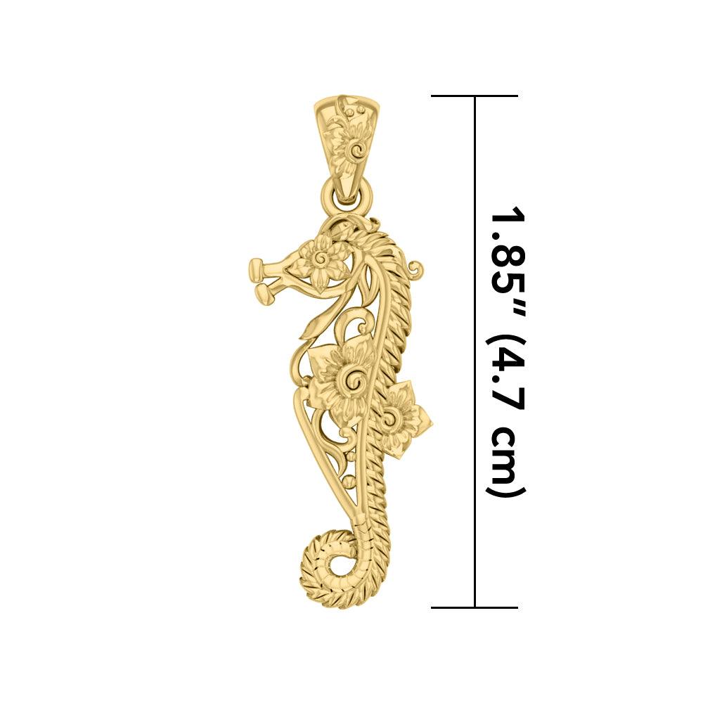Seahorse Filigree Pendant in 14k Gold GPD5147 - Jewelry
