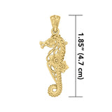 Seahorse Filigree Pendant in 14k Gold GPD5147 - Jewelry