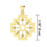 A symbol of the old cultures ~ Solid Gold Inka Cross Pendant GPD5148 - Jewelry