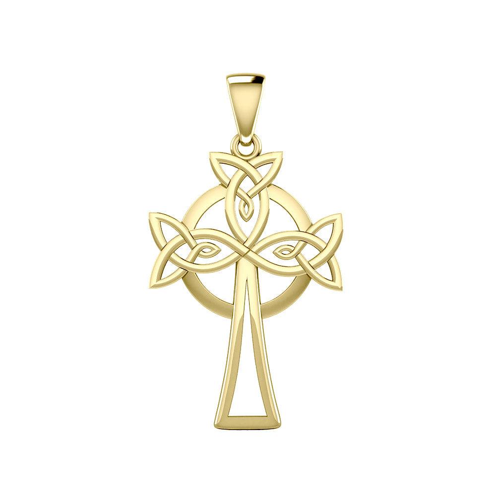 Celtic Cross Solid Gold Pendant GPD5638 - Jewelry