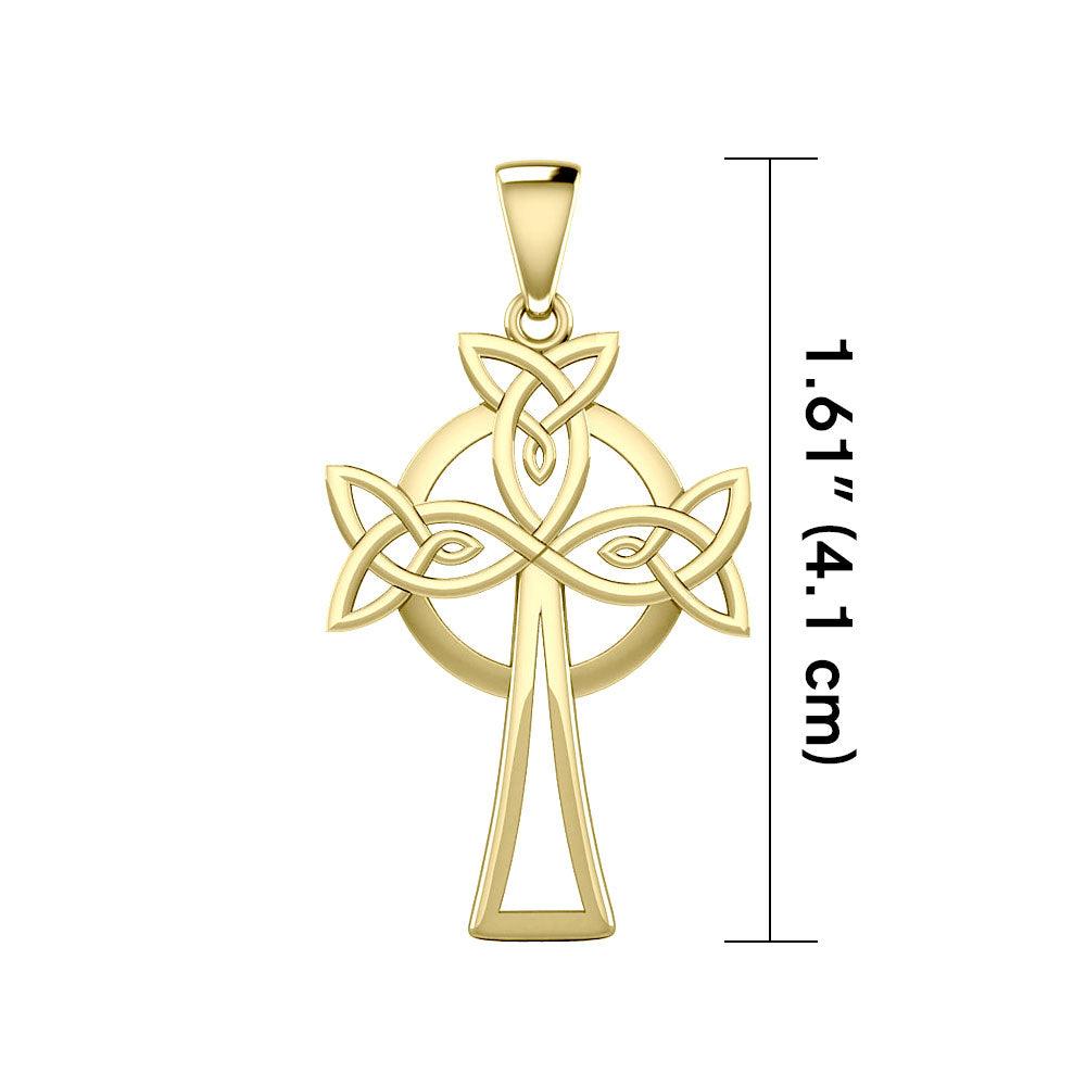 Celtic Cross Solid Gold Pendant GPD5638 - Jewelry