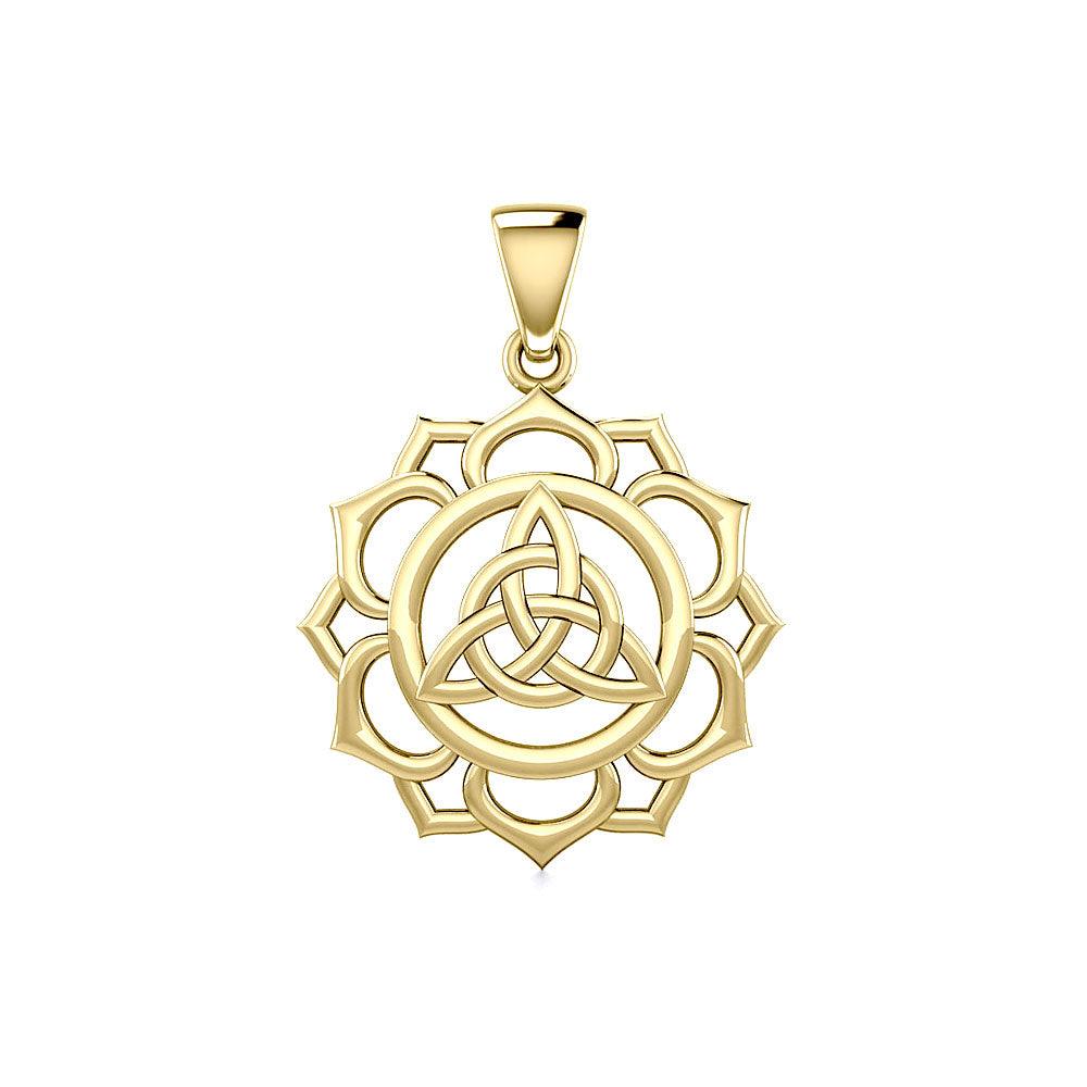 Triquetra Chakra Solid Gold Pendant GPD5669 - Jewelry