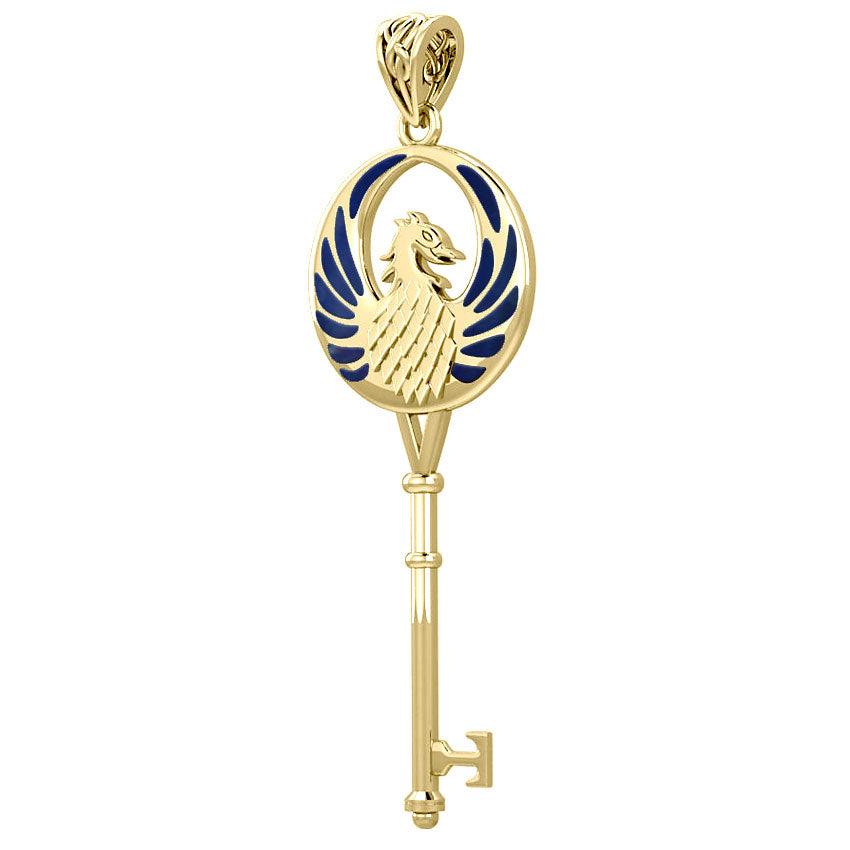 Phoenix Spiritual Enchantment Key Solid Gold Pendant GPD5685 - Jewelry
