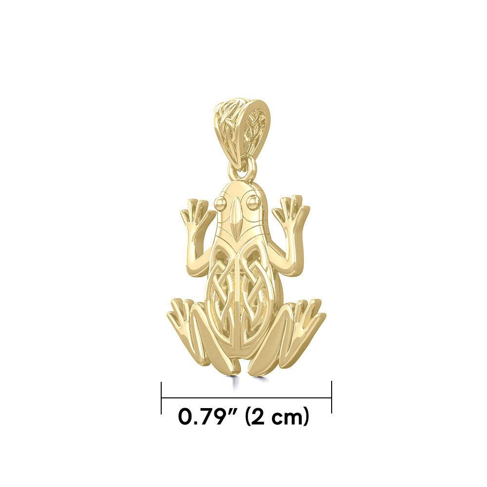 Celtic Frog Solid Gold Pendant GPD5691 - Jewelry