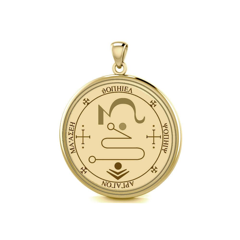 Saint Jophiel Sigil Solid Gold Pendant GPD5745 - Jewelry