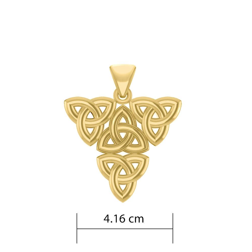Celtic Trinity Solid Gold Pendant GPD5803 - Jewelry