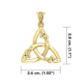 Celtic Trinity 14K Solid Gold Pendant GPD5992 - Jewelry
