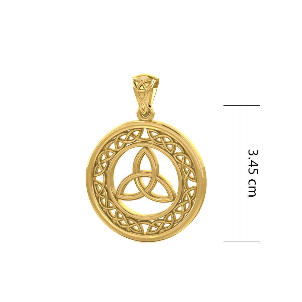 Embrace the Enduring Symbolism: Celtic Trinity Knot Solid Gold Pendant - GPD711 | Unite Mind, Body, and Spirit - Jewelry