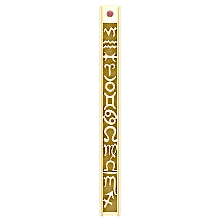 Unlock Your Celestial Energy: Zodiac Symbols Solid Gold Pendant with Genuine Garnet | Embrace Your Unique Astrological Significance GPD846 - Jewelry