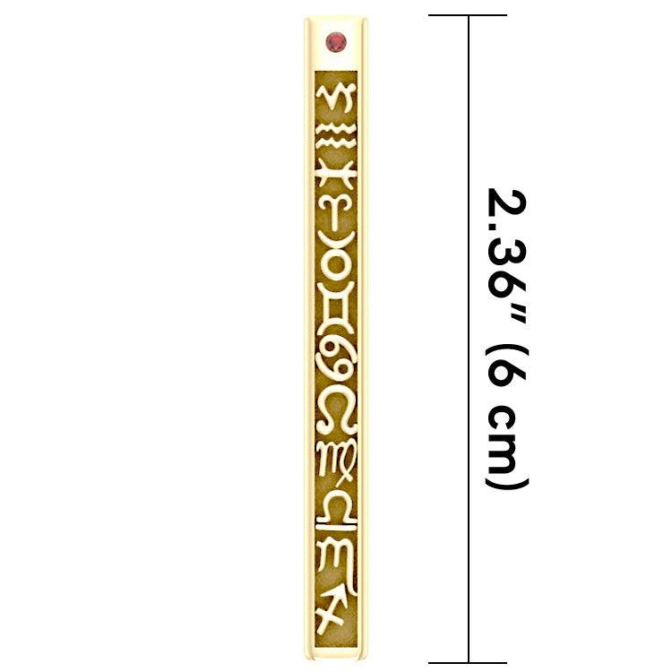 Unlock Your Celestial Energy: Zodiac Symbols Solid Gold Pendant with Genuine Garnet | Embrace Your Unique Astrological Significance GPD846 - Jewelry