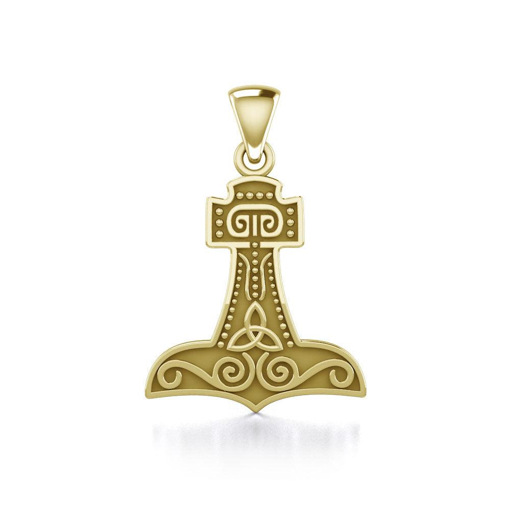 Unleash Your Inner Strength: Thor's Hammer Solid Gold Pendant - GPD864 | Embrace the Power of the Mighty Norse God - Jewelry