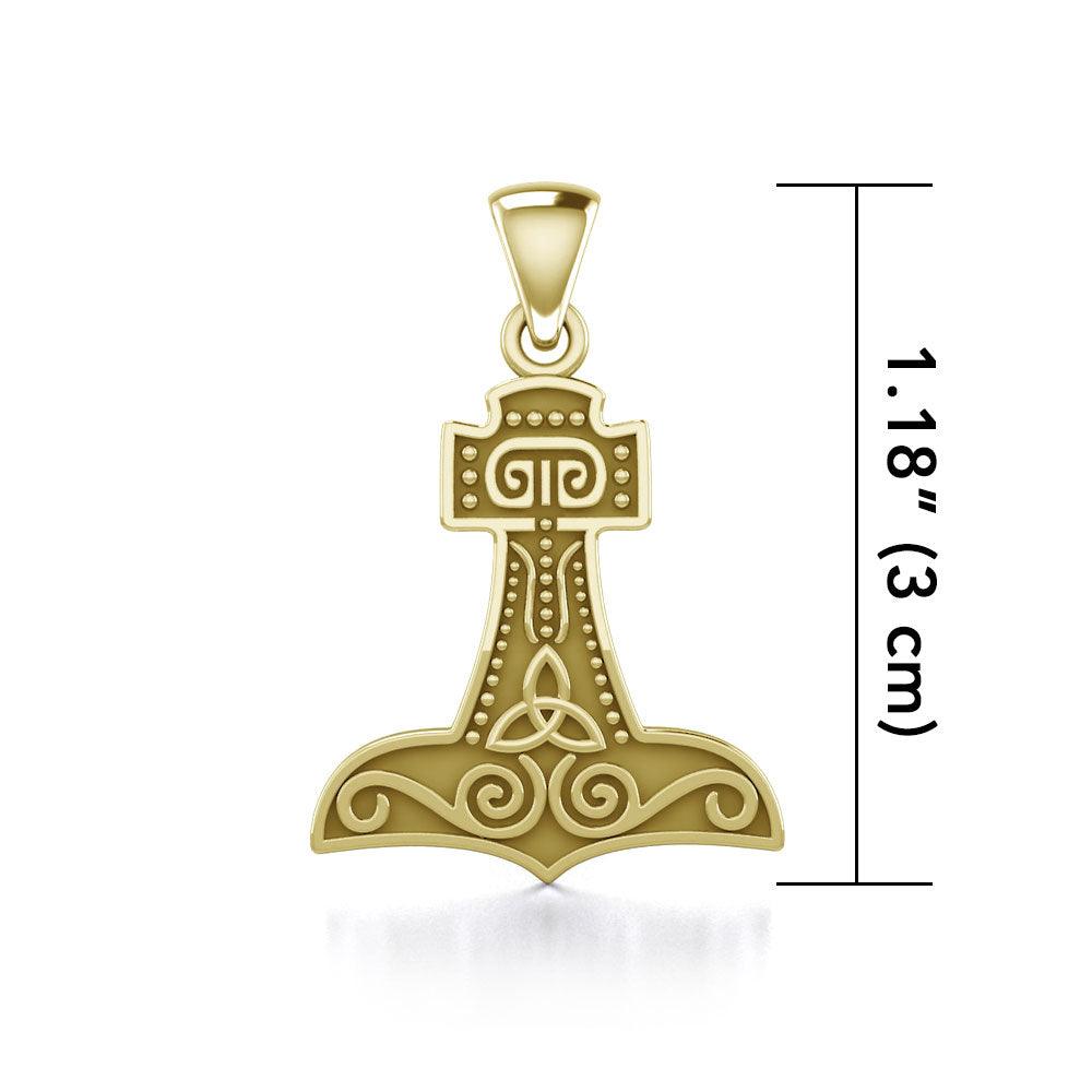 Unleash Your Inner Strength: Thor's Hammer Solid Gold Pendant - GPD864 | Embrace the Power of the Mighty Norse God - Jewelry