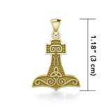 Unleash Your Inner Strength: Thor's Hammer Solid Gold Pendant - GPD864 | Embrace the Power of the Mighty Norse God - Jewelry