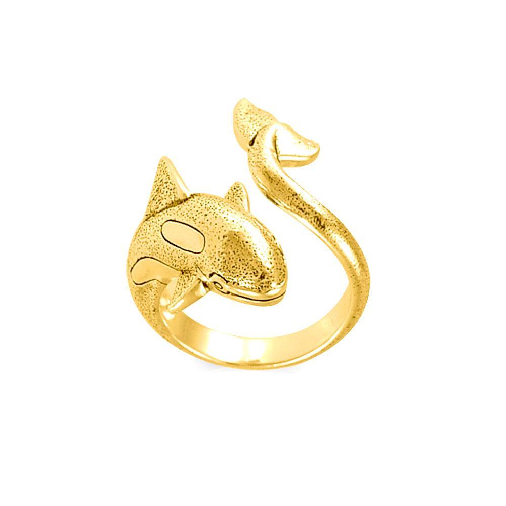 Orca Whale Solid Gold Wrap Ring GRI1807 - Jewelry