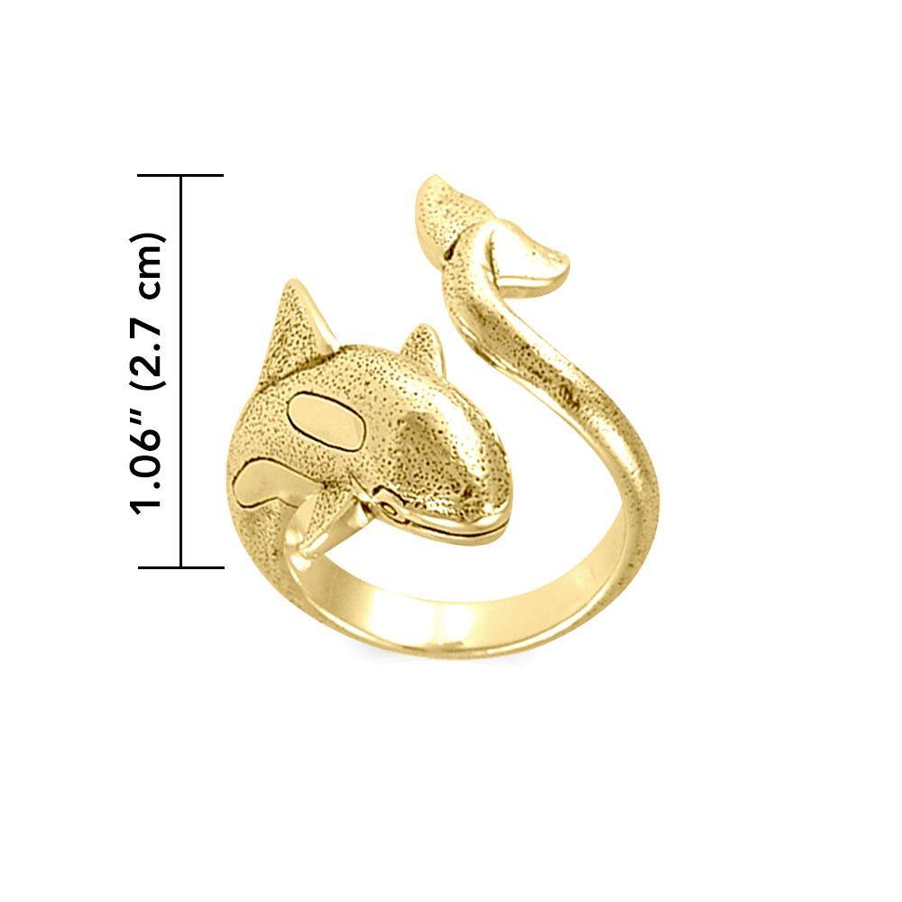 Orca Whale Solid Gold Wrap Ring GRI1807 - Jewelry