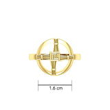 Saint Brigids Cross 14K Gold Ring GRI2293 - Jewelry