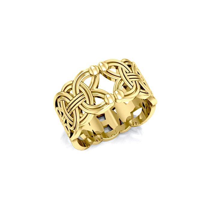 Viking Borre Knot Solid Gold Ring GRI573 - Jewelry
