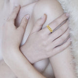 Celtic Claddagh 14K Yellow Gold Spinner Ring GRI768 - Jewelry