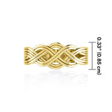 Banded Celtic Knotwork 14K Solid Gold Ring GSM226-14K - Jewelry