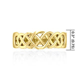 Celtic Knotwork 14K Solid Gold Ring GSM227-14K - Jewelry