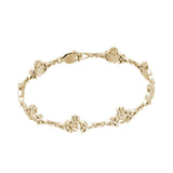Celtic Trinity Claddagh Solid Gold Link Bracelet GTBG368 - Jewelry