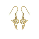 Celtic Triskele Solid Gold Earrings GTE2141