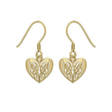 Eternal Heart Celtic Knots Solid Gold Earrings GTE2935