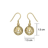 Celtic Knotwork Solid Gold Earrings GTE685 - Jewelry