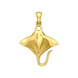 Ocean dreams as wide as the Manta Ray Solid Gold Pendant GTP1008 Unique Ocean-inspired Jewelry - Jewelry