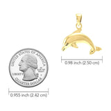 Dolphin 14K Yellow Gold Pendant GTP1016 - Jewelry