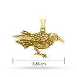 Haunted by the Mythical Raven Gold Jewelry Pendant GTP1439 - Jewelry