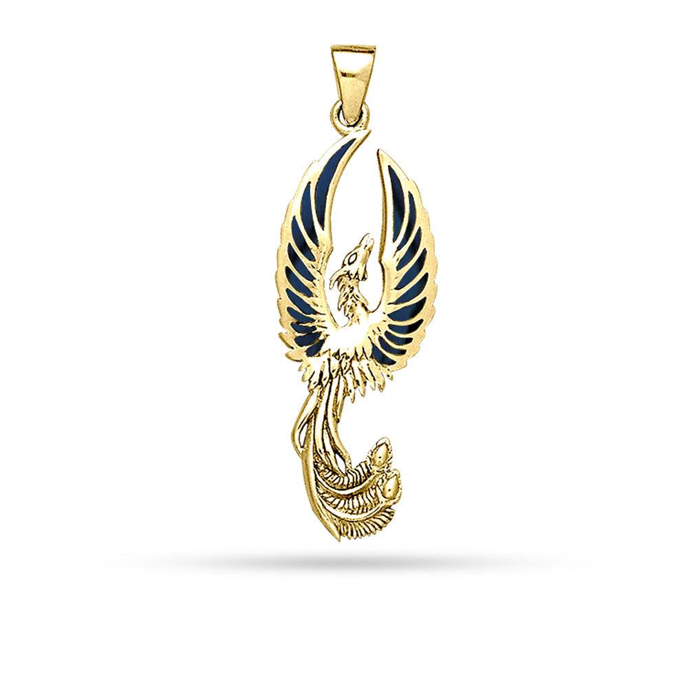 Phoenix Gold Pendant With Stone GTP2838 - Jewelry