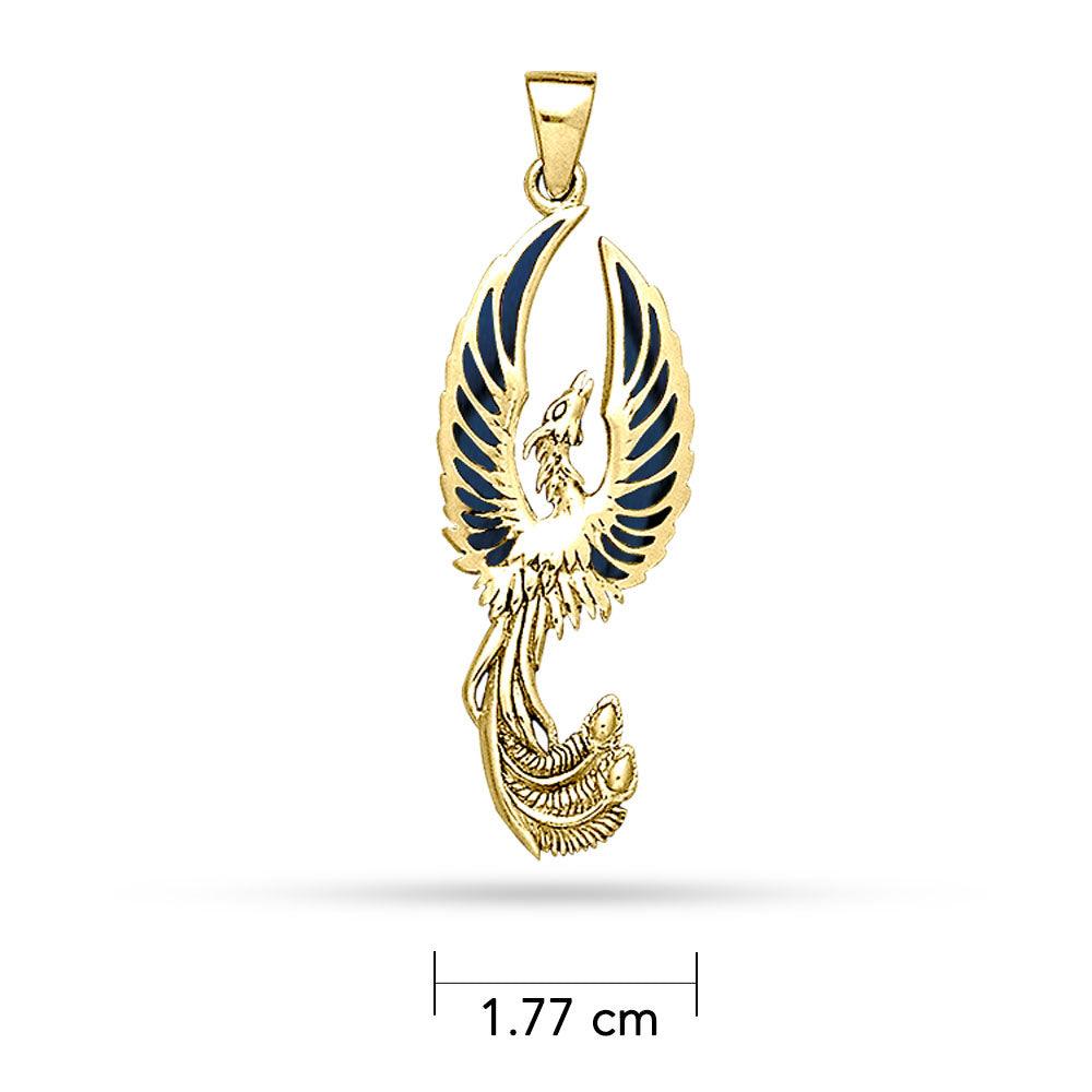 Phoenix Gold Pendant With Stone GTP2838 - Jewelry