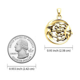 Moon Sun Stars And Planet 14K Yellow Gold Pendant GTP3137 - Jewelry