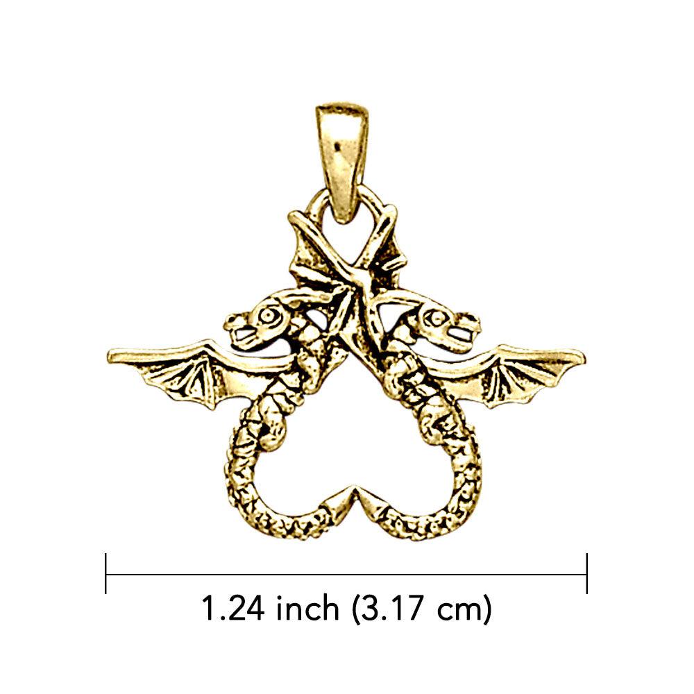 Dragon’s power of two ~ 14K Yellow Gold Jewelry Pendant GTP896 - Jewelry