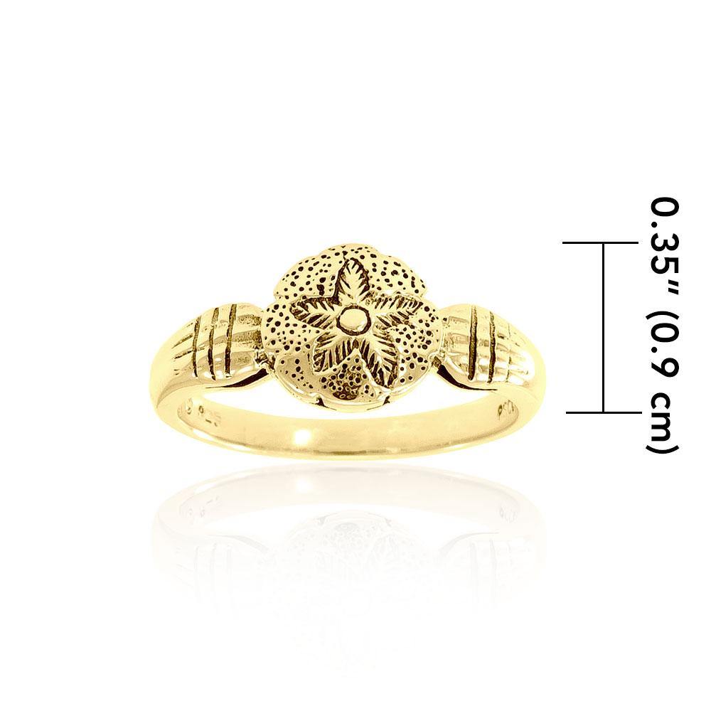 Sand Dollar Solid Gold Ring GTR3027 - Jewelry