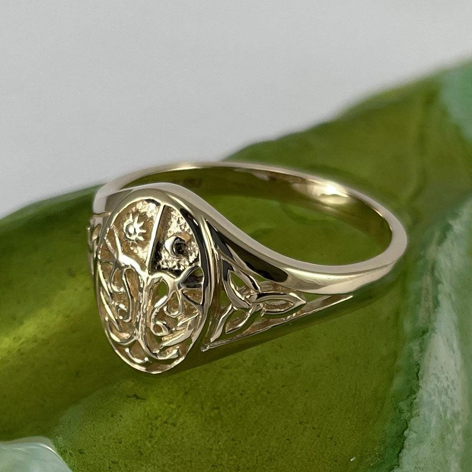 Tree of Life Solid Gold Ring GTR3688 - Jewelry