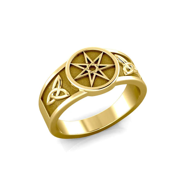 Dryad PeterStone: Scrollwork Pentacle RingUS12 Design Crescent 