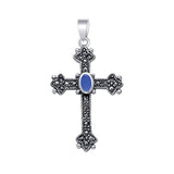 Medieval Cross Silver & Marcasite Pendant JP010 - Jewelry