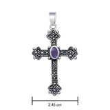 Medieval Cross Silver & Marcasite Pendant JP010 - Jewelry
