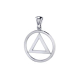 AA Symbol Sterling Silver Pendant JP014
