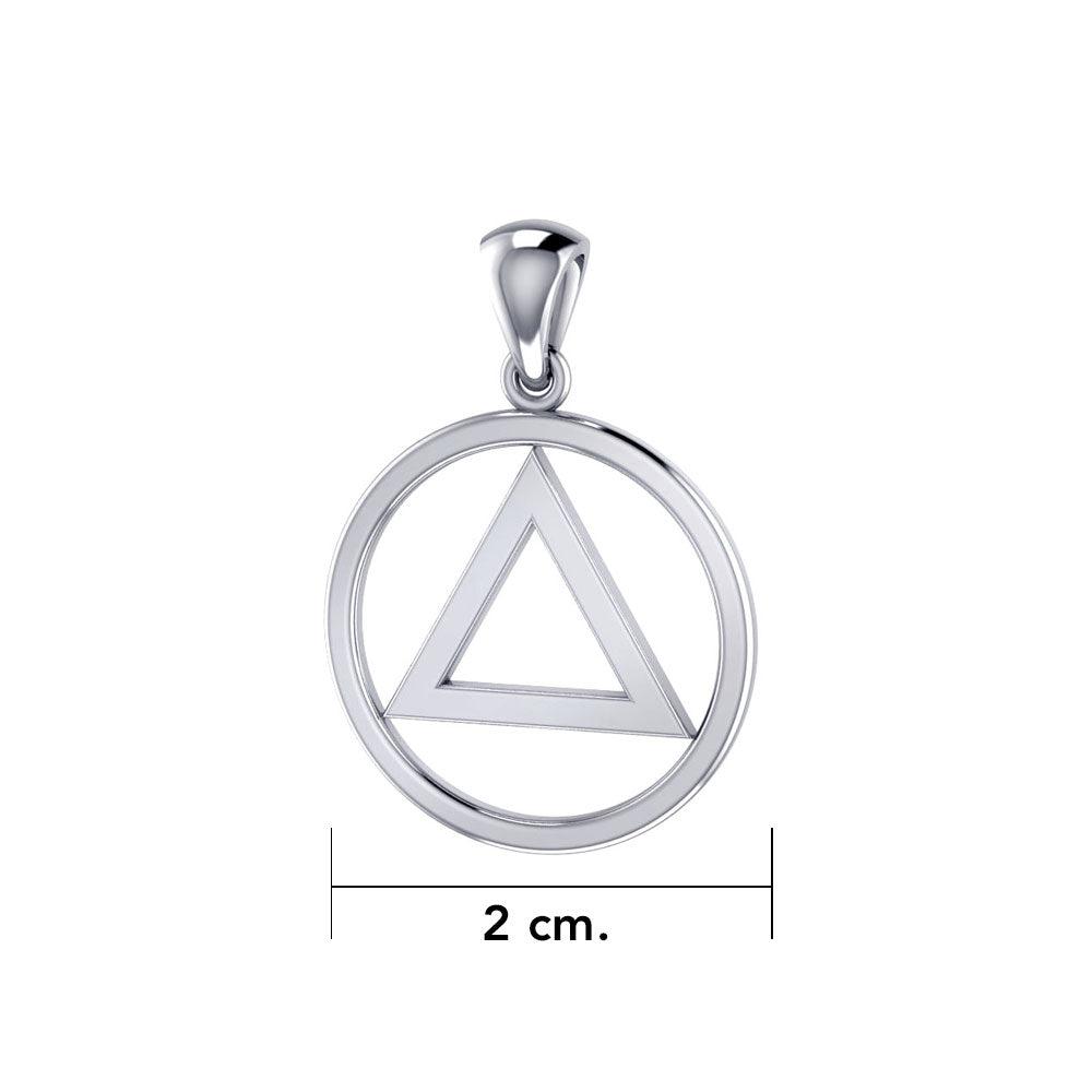 AA Symbol Silver Pendant JP014 - Jewelry