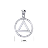 AA Symbol Silver Pendant JP014 - Jewelry