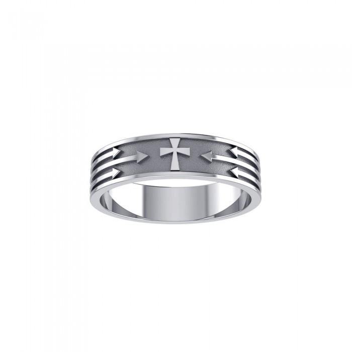 Cross and Arrows Sterling Silver Ring JR230 - Jewelry