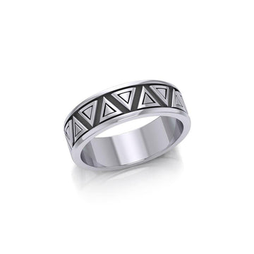Triangle Silver Ring JR237 - Jewelry