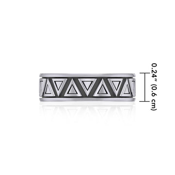 Triangle Silver Ring JR237 - Jewelry