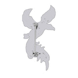 Steampunk Celtic Phoenix Silver and Gold Accent Brooch MBC162 - Jewelry