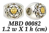 Anahata Heart Silver and Gold Chakra Bead MBD082