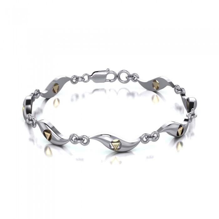 Triangle Gold accent on Sterling Silver MBL055 - Jewelry