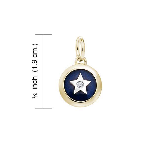 Spiritual Eye Silver with 14k Gold accent Charm MCM252 - Jewelry